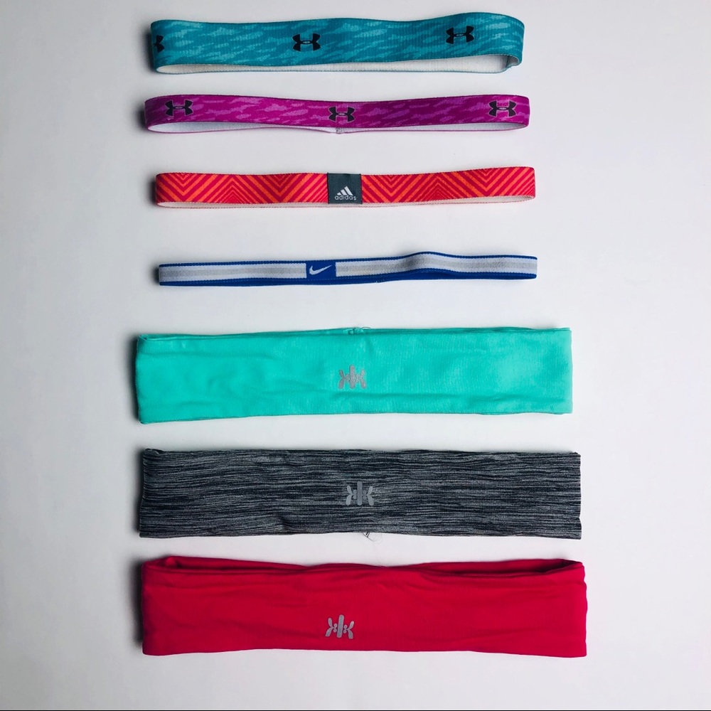 Athletic Head Band Set of 7 Multiple Brands!